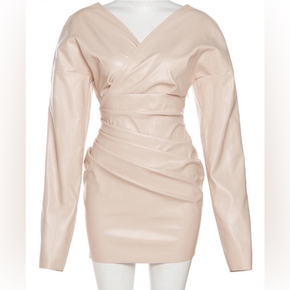 Faux Leather Mini Dress